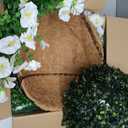 Ivydale Artificial Fake Hanging Flowers Plants Baskets for Outdoor Spring Summer Decoration, Faux Silk White Morning Glory Look Real UV Resistant for Outside Porch Patio Balcony Yard Front Door Garden