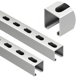 Strut Channel 1-5/8 Inch, Strut Trolley Track 4.76FT, 12 Gauge U Channel for Electric Conduits,Ceiling Grilles,Lifting,Cable Trays,Steel Strut Channel,2 Pack
