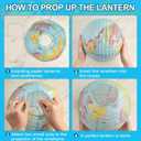10 Pieces World Map Paper Lanterns 10 Inch Paper Globes Lanterns Map Classroom Lantern Decor Travel Map Hanging Paper Lantern for Home School Birthday Earth Theme Party Decor Supplies