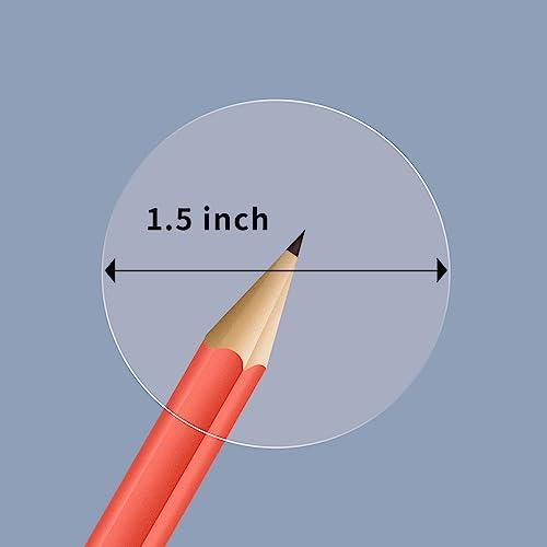 Yeachlaing 1.5 Inch Round Clear Transparent Package Envelope Mail Wafer Seal Sticker Labels (550 PCS,1 ROLL)