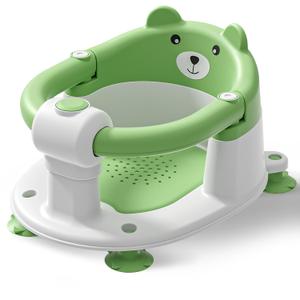 Baby Bath Seat for Babies 6 Months & Up, Toddler Bath Seats for Babies Sitting Up, NonSlip Infant Bath Tub Chair with Suction Cups & Soft Cushion for Shower, Compact Toddler Bathtub Seat, Green