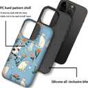 Case Compatible with iPhone 16,Cat Flowers Floral Phone case Design for Girl Women Boy Men,Dual-Layer Soft Silicone Scratch-Resistant Shockproof Phone Cover