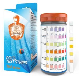 Pool and Hot Tub Test Strips - Medical-Grade Precision 7-1 Pool Test Kit - Testing pH, Free Chlorine(Bromine), Total Alkalinity & Cyanuric Acid & More - Pool Water Test Kit Pool and Hot Tub Test Strips - Medical-Grade Precision 7-1 Pool Test Kit - Testing pH, Free Chlorine(Bromine), Total Alkalinity & Cyanuric Acid & More - Pool Water Test Kit