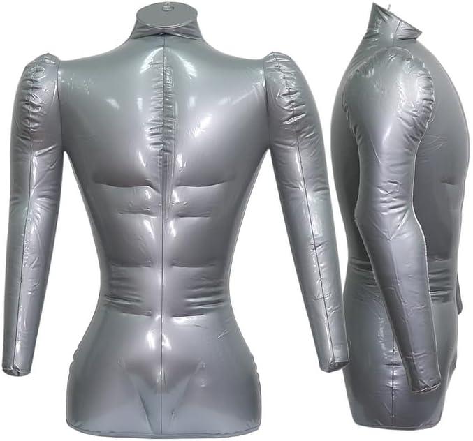 Man Half Body with Arm PVC Inflatable Mannequin Male Dummy Torso Model for Clothing Displays Mannequin Jewelry Scarf Display