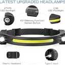 AlpsWolf LED Headlamp Rechargeable, 2 XPE LED and COB LED Head Lamp, Sensor Mode, 260° Wide Beam, IPX4 Waterproof, Rechargeable Headlight for Camping Accessories (1 Pack)