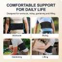 Double Pull Lower Back Brace for Men & Women, Breathable Adjustable Lumbar Support Belt with Elastic Compression, Mid-Waist Back Support for Work, Lifting & Daily Use, Sciatica & Lower Back Pain Relief,S/M(Waist 25.2"-30.71")
