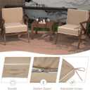 5" Thicker Outdoor Chair Cushions 2 Sets 24" *24" Waterproof Patio Chair Cushions for Outdoor Furniture w/Removable Cover 30D High Density Sponge Filling Thicken Patio Furniture Cushion w/Handle &Ties