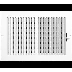 HVAC Premium 14" X 10" 2-Way-Vertical AIR Supply Grille - Vent Cover & Diffuser - Flat Stamped Face - White [Outer Dimensions: 15.75" w X 11.75" h]