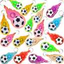 24 Packs Mini Backpack Pop Fidget Bubble Toys, Bulk Sport Classroom Students Prizes Birthday Party Favors Gifts (24 Soccer)