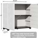 ZZM Indoor/Outdoor Storage Cabinet Waterproof, 34"x15"x34" Plastic Outdoor Storage Box for Garden Balcony Bathroom, All Weather Outdoor Storage Clearance, DIY Usage, with 1 Shelf (White)