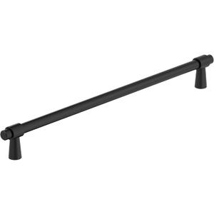 Amerock Destine 12-5/8 inch (320 mm) Center-to-Center Matte Black Cabinet Pull, BP36903FB