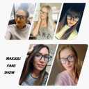 MAXJULI Reading Glasses Blue Light Blocking,Readers for Women Men Anti Glare Filter Lightweight Eyeglasses 5007 (Black)