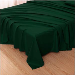 Ghooss Microfiber Full Flat Sheets,Wrinkle-Free,Shrinkage&Fade Resistant Bedding Top Sheets,1 Pack,Forest Green