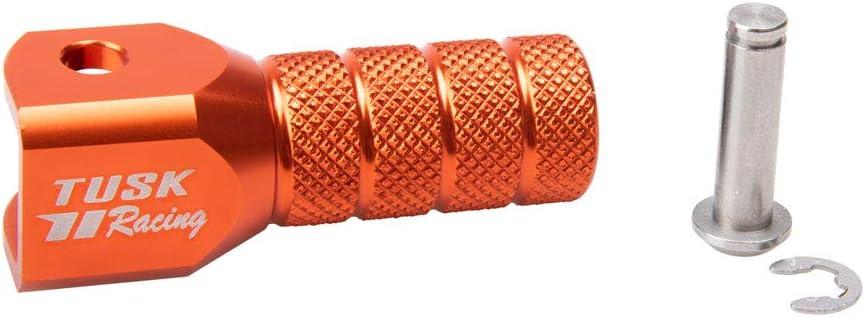 Tusk Orange Folding Shift Lever Replacement Tip  CNCMachined Foot Peg Pad with Textured Surface for Gear Control