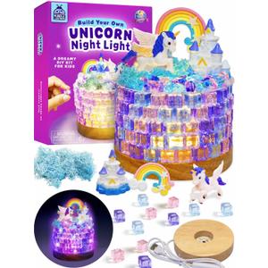 2 x Make Your Own Unicorn Night Light for Girls - DIY Gifts for 7 8 9 10 11 12 Year Old Girls Birthday Gift Unicorn Gift Craft Kits, Crafts for 8-12 Years Old Girl, DIY Arts and Crafts for Kids LED Lamp, 9.25 in x 7.48 in x 1.38 in