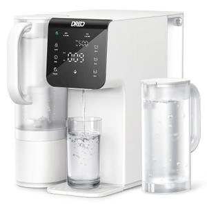 Dreo Reverse Osmosis Water Filter Countertop, 7-Stage RO Water Filtration System, 3:1 Pure to Drain, Portable Water Pitchers for Home Kitchen, No Installation, Reduce TDS, BPA Free (White)
