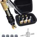 ATsafepro Tire Deflator with Air Chuck (10-30 PSI)  4PCS Fast-Connect Clip-On air Down tire deflators, Adjustable Auto-Stop Offroad Accessories for Off-Road 4x4, Beach Driving & SUVs