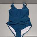 Eomenie Two Piece Tankini Swimsuits for Women Tummy Control Bathing Suits U Back Swim Tank Top with High Waisted Bottom (Dark Green,M )