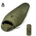 Onetigris Camping Sleeping Bag Green/Grey 5c to 20c Filling Weight 200g Suitable for Adult & Kids