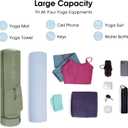 sportsnew Yoga Mat Bag, Full Zip Cargo Yoga Mat Carrier Bag with Drawstring Water Bottle Pocket and Bottom Wet Pocket, Exercise Yoga Mat Carrier Holder Multi-Functional Storage Bag Patent Pending (Army Green)