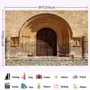 HANGYING Medieval Morocco Architecture Photography Backdrop,7x5ft Ancient City Gate Photo Background,Vintage Brick Wall Arched Door Holiday Travel Party Decor Portrait Photography Studio Props DX07WH