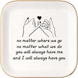 Friend Gifts for Women - Christmas Birthday Gifts for Close Female Friends - Unique Friendship Bestie Gifts Ceramic Ring Dish