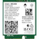 WiFi 7 Wireless Card Intel BE200 NGW, Bluetooth 5.4, 5800Mbps M.2/NGFF Network Support Windows 10/11 (64bit), Linux, Not Support AMD, Only Supports Intel 12th Generation and Above CPUs.