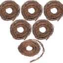 6 PCS Grapevine Garland - DIY Crafts Natural Grapevine Twig Vines, 15 Feet Vines Garland Wreaths for Wedding House Holiday Door Vase Wall Decor