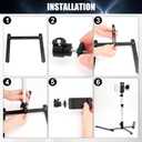 YIFMEIG Overhead Tripod for Mini Projector - Phone Holder,Camera Stand,Webcam,Stronger Support with Clip for Cookie Decorating,eaching Online Live Streaming and Showing 360 Rotation