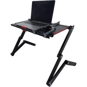 Adjustable Laptop Stand with 4-Section 360 Rotating Legs, Lying Down Laptop Stand, Ergonomic Adjustable Desk Riser with Cooling Holes, Portable Aluminum Laptop Desk for Home Office & Outdoor