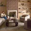 Commomy 3D Peel and Stick Brick,Ultralight Thin PVC Faux Brick Wall Panels,10 Pcs 15.74"x11.8" Fake Brick Tiles for Quick Intall Interior Kitchen,Bedroom,Living Room,RV,Not Real Brick,Not Heavy Tiles