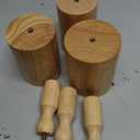 3 Sizes Wood Molds for Pottery with Removable Handle Wood Shaping Tool for DIY