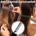 Yaomiao 300 Pcs Rat Tail Comb Bulk Hair Styling Comb Root Teasing Comb Fine Tooth Parting Combs for Braiding Hair Plastic Black Comb for Men and Women Home Salon Barber Shop Supplies