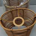 Rattan Drum Lampshade for Table Lamps Floor Lamp,unique boho,Easy Assembly Replacement Lamps shades 2 Pack