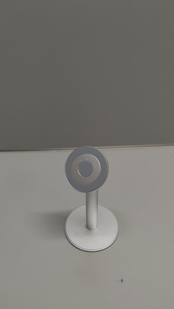 Nulaxy Magnetic Full Aluminum Cell Phone Stand for MagSafe with Metal Ring, 360 Rotating Phone Stand for Desk, Office Desk Accessories, Adjustable Phone Holder Compatible with All Phones, Gray