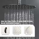 Boyel Living Shower Faucet Set with Tub Spout 10 Inches Round Rain Shower Head, Chrome 3-Function Wall Mount High Pressure Bath Tub Faucet Set with Rough-in Valve