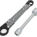 Plumbing Tools Angle Stop Wrench Kit  Adjustable Wrench Professional Plumber Wrench Tools for Installing New Compression Angle Stops and Removing Compression Rings-Silver Tool Kit (Silver-angle Stop Wrench Kit)