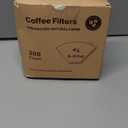 200 Count Coffee Filters #4, Disposable Cone Coffee Filters 8-12 Cup, Unbleached Natural Size 04 Paper Filters Compatible with Ninja, Pour Over and Drip Coffee Maker
