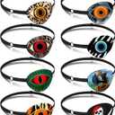 Eurzom 8 Pcs Eye Patches for Kids Adjustable Single Eyepatch Reusable Cute Girls Boys Patch with Elastic Strap for Left or Right Eye Patch, Various Patterns(Animal Style)