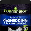 FURminator Rinse-Free deShedding Foaming Shampoo for Cats, 8.5 oz