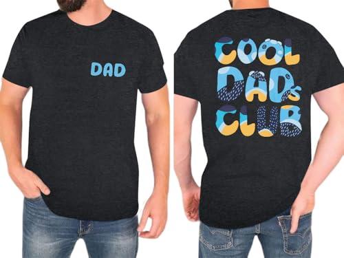 Dad Shirt Men Cool Dad Club T-Shirts Father's Day Tops Daddy Birthday Gift Clothes Dark Grey,L