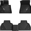 3W Floor Mats for BMW X7 6 Seats 2019-2025 2026, TPE All Weather Black | Fits M50i M60i xDrive40i xDrive50i, Custom Fit 1st & 2nd Row, Full Set, No Gaps or Shifting