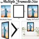OMAIGAR 20x24 Picture Frame for 20by24 Poster Photo Canvas Certificate Black High Transparent Photo Frame Wall Desktop Horizontal Vertical 20 x 24