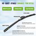 OEM QUALITY 22" + 16" PARRATI Premium All-Season Windshield Wiper Blades (Set of 2)