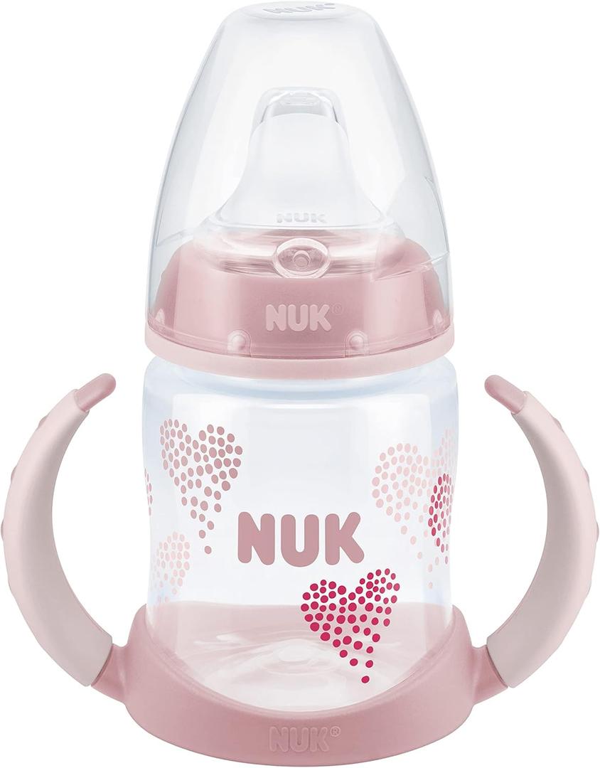 NUK Small Learner Tritan Cup, 5 oz, 6+ Months  BPA Free, Spill Proof Sippy Cup (Hearts)