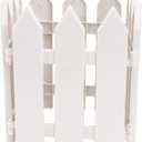 ABOOFAN 10Pcs Plastic Garden Fence Miniature Fairy Picket Fence Edging Border for DIY Fairy Dollhouse Garden Landscape Yard Lawn Plant Figurine Decor (White 20X17.3CM)