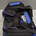 Bowling Bag with Wheels Double Roller 2 Ball Bowling Separate Shoe Compartment and Oversized Accessory Pocket, 36.6" Extendable Handle. (BLUE)