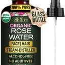Ella & Eden Organic Rose Water Spray for Face, Hair - Hydrating, Refreshing Face Mist - USDA Certified 100% Pure Steam Distilled Hexane-Free - 4 Fl Oz