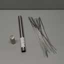 20pcs Stainless Steel BBQ Skewer Wooden Handle BBQ Needle Reusable Barbecue Meat String Grill Fork Outdoor Cooking Tool