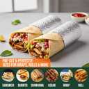 CENN Insulated Sandwich Wrapping Paper Pre-Cut Aluminum Foil Sheets [150 Pack] 10.75"x14" Non-Stick Paper-Backed Tin Foil for Sandwich Wraps, Burritos, BBQ - Grease-Resistant Foil Wrapping Sheets